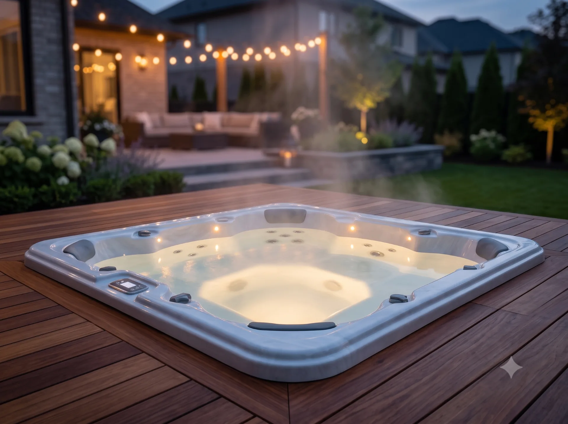 Crystal-clear residential pool after weekly cleaning service in Westchester County, NY
